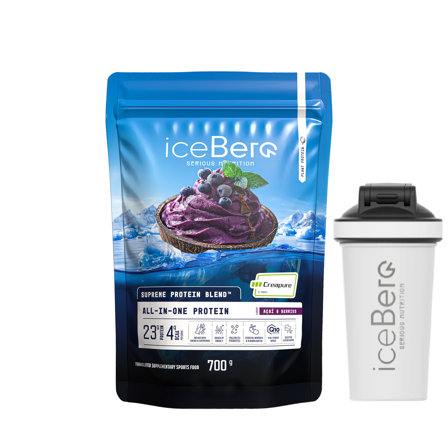 All-In-One Proteína + Stainless Shaker